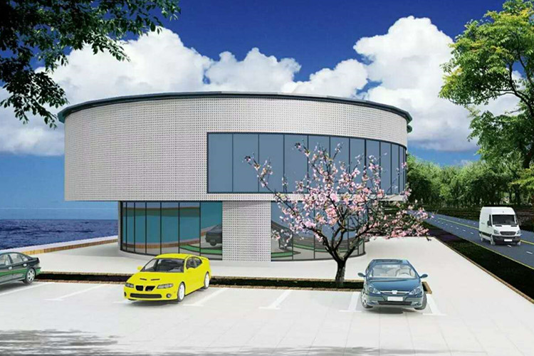 Bâtiment commercial de salle d'exposition de structure métallique d'architecture